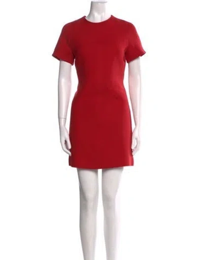Pre-owned Dior Wool Mini Dress In Red