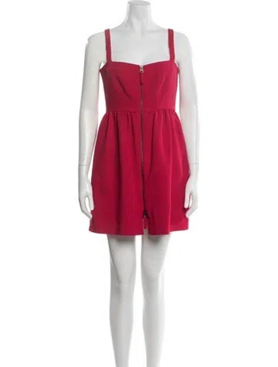 Pre-owned Dior Wool Mini Dress In Red