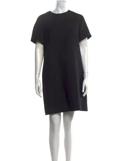 Pre-owned Dior Wool Mini Dress W/ Tags In Black