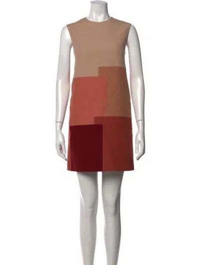 Pre-owned Dior Wool Mini Dress W/ Tags In Neutrals