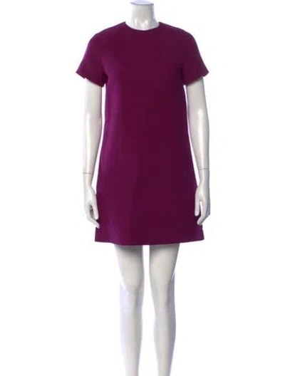 Pre-owned Dior Wool Mini Dress W/ Tags In Purple