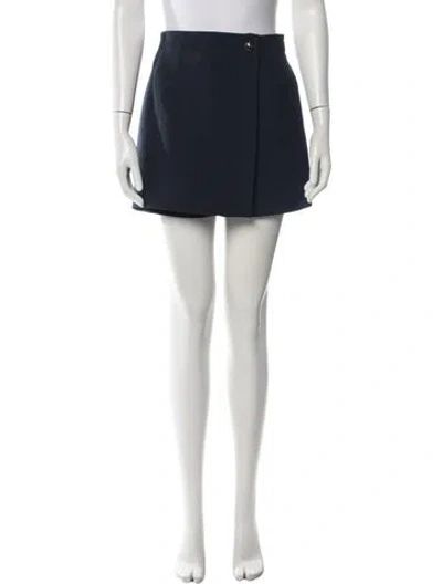 Pre-owned Dior Wool Mini Shorts In Blue