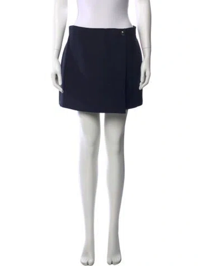 Pre-owned Dior Wool Mini Shorts W/ Tags In Blue