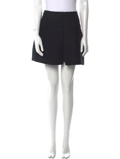 Pre-owned Dior Wool Mini Skirt In Black