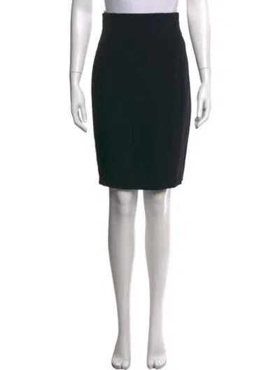 Pre-owned Dior Wool Mini Skirt In Black