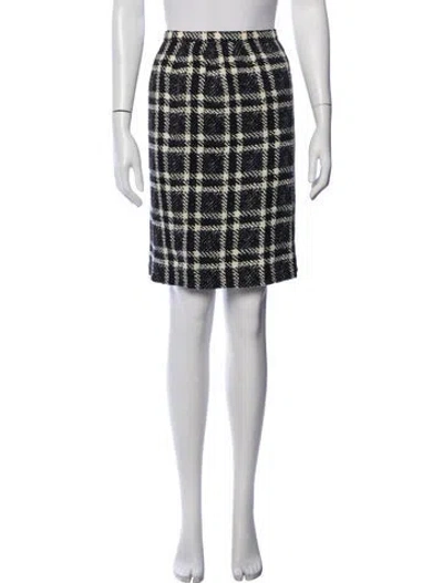 Pre-owned Dior Wool Mini Skirt In Black