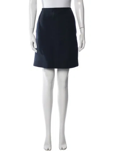 Pre-owned Dior Wool Mini Skirt In Black
