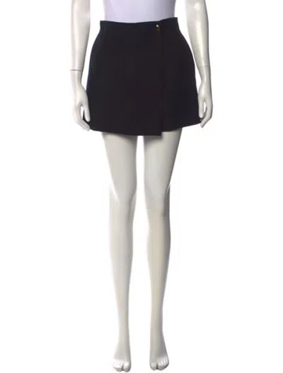 Pre-owned Dior Wool Mini Skirt In Black