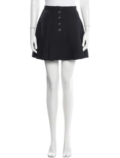 Pre-owned Dior Wool Mini Skirt In Black