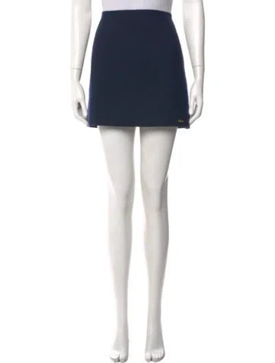 Pre-owned Dior Wool Mini Skirt In Blue