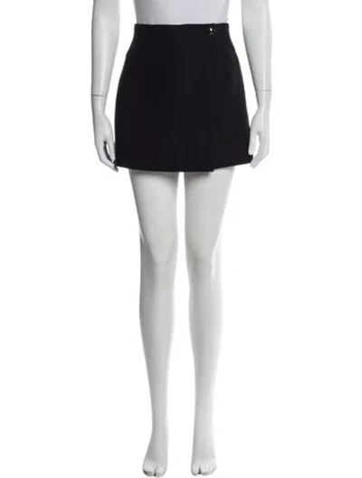 Pre-owned Dior Wool Mini Skirt In Blue