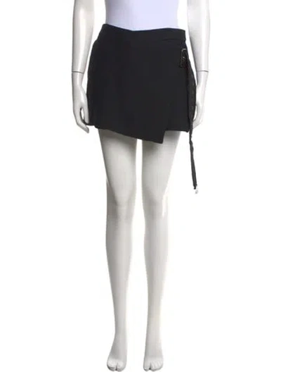 Pre-owned Dior Wool Mini Skirt In Blue