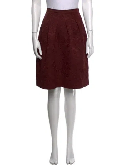 Pre-owned Dior Wool Mini Skirt In Burgundy