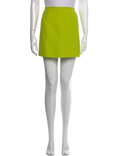 Pre-owned Dior Wool Mini Skirt In Green