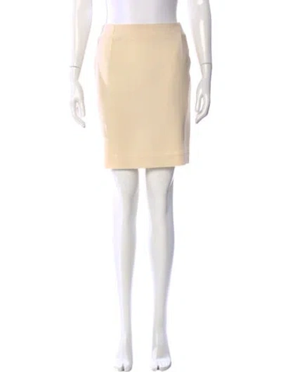 Pre-owned Dior Wool Mini Skirt In Neutral