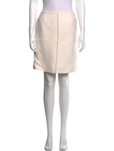 Pre-owned Dior Wool Mini Skirt In Neutrals