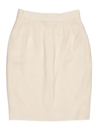 Pre-owned Dior Wool Mini Skirt In Neutrals