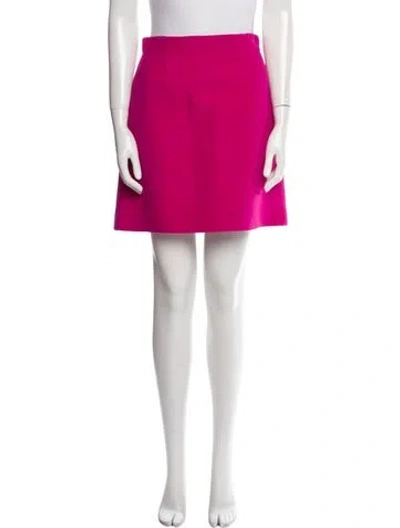 Pre-owned Dior Wool Mini Skirt In Red
