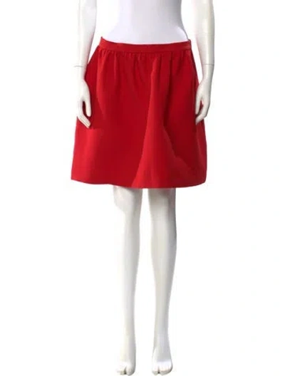 Pre-owned Dior Wool Mini Skirt In Red