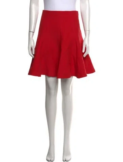 Pre-owned Dior Wool Mini Skirt In Red
