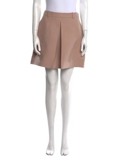 Pre-owned Dior Wool Mini Skirt W/ Tags In Neutral