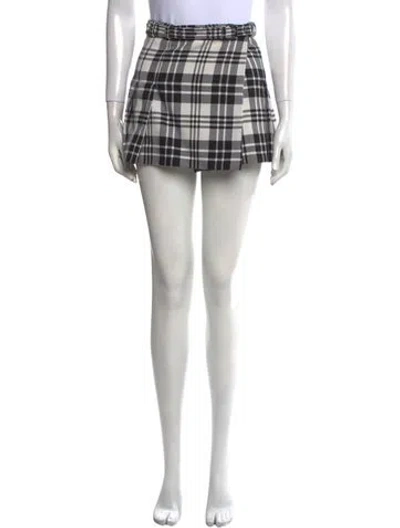 Pre-owned Dior Wool Mini Skirt In Yellow