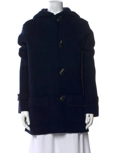 Pre-owned Dior Wool Mock Neck Sweater In Blue