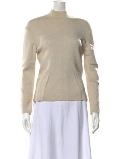 Pre-owned Dior Wool Mock Neck Sweater In Neutrals