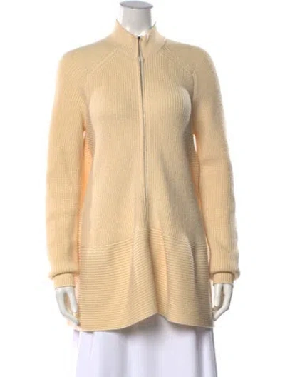 Pre-owned Dior Wool Mock Neck Sweater In Neutrals