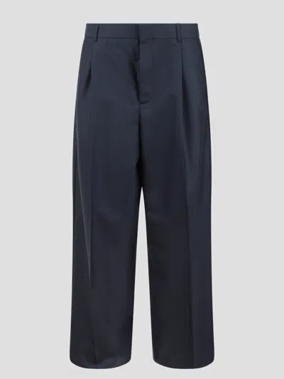 Dior Wool Mohair Trousers In Blue