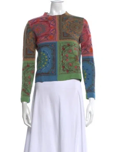 Pre-owned Dior Wool Paisley Print Sweater In Multi