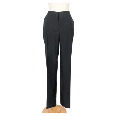 Pre-owned Dior Wool Pants In Black