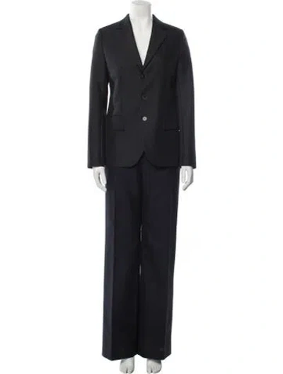 Pre-owned Dior Wool Pantsuit In Blue