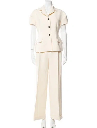 Pre-owned Dior Wool Pantsuit In Neutral