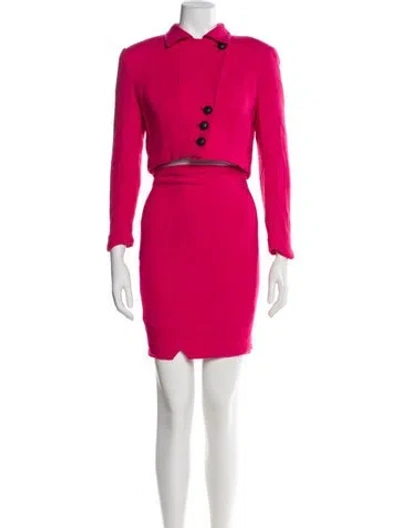 Pre-owned Dior Wool Pantsuit In Pink