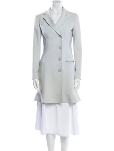 Pre-owned Dior Wool Peacoat In Blue
