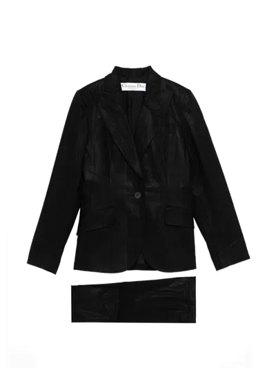 Pre-owned Dior Wool Pinstripe Suit Set In Black