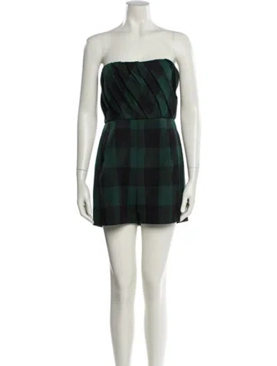 Pre-owned Dior Wool Plaid Print Romper In Multi