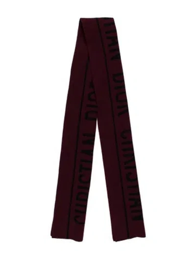 Pre-owned Dior Wool Printed Scarf In Multi