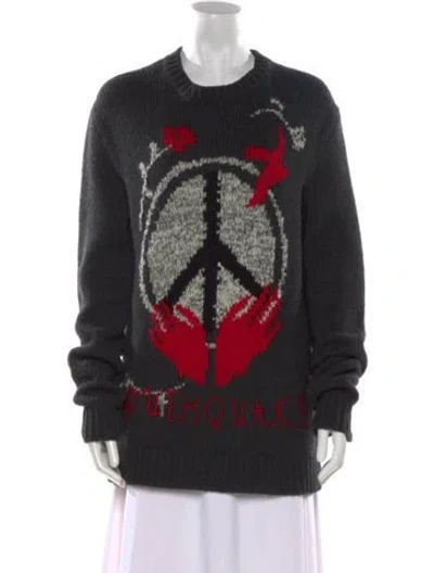 Pre-owned Dior Wool Printed Sweater In Gray