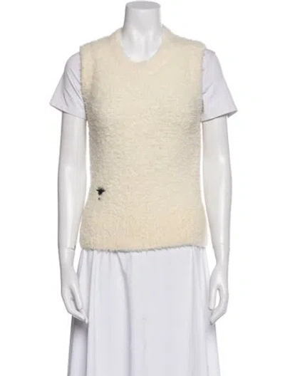 Pre-owned Dior Wool Printed Vest W/ Tags In White
