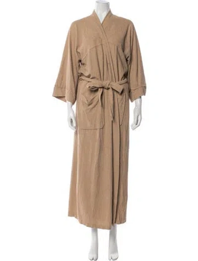 Pre-owned Dior Wool Robe In Neutrals