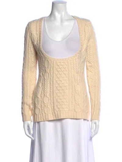 Pre-owned Dior Wool Scoop Neck Sweater In Neutrals