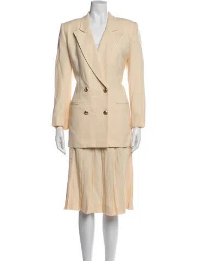Pre-owned Dior Wool Set In White