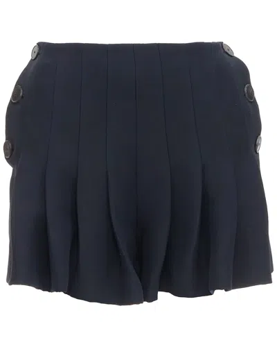 Pre-owned Dior Wool Silk Pleated Skirt