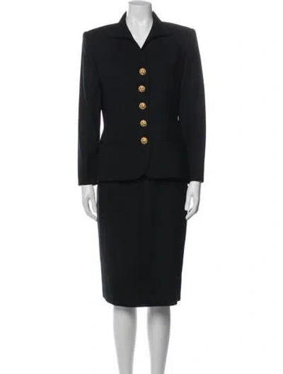 Pre-owned Dior Wool Skirt Set In Black