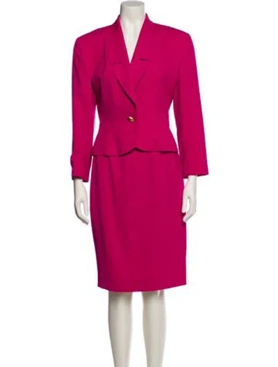 Pre-owned Dior Wool Skirt Suit In Pink