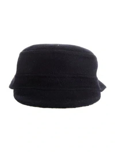 Pre-owned Dior Wool Solid Cap. In Blue