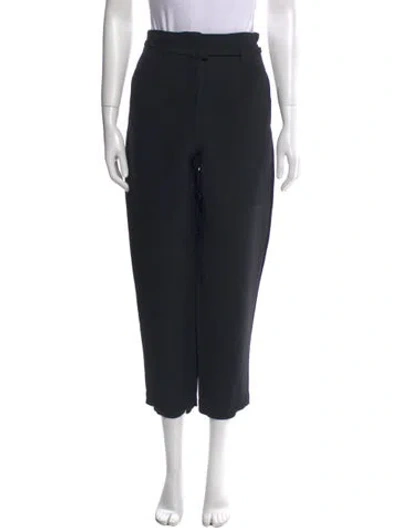 Pre-owned Dior Wool Straight Leg Pants In Black
