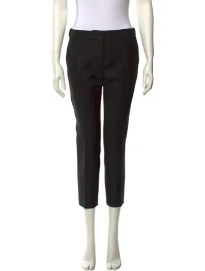 Pre-owned Dior Wool Straight Leg Pants In Black